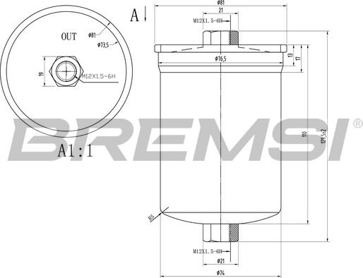 Bremsi FE1519 - Degvielas filtrs ps1.lv