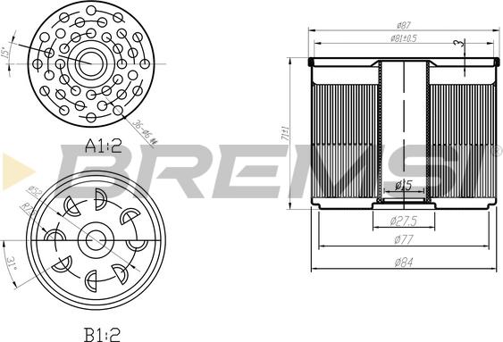 Bremsi FE1840 - Degvielas filtrs ps1.lv