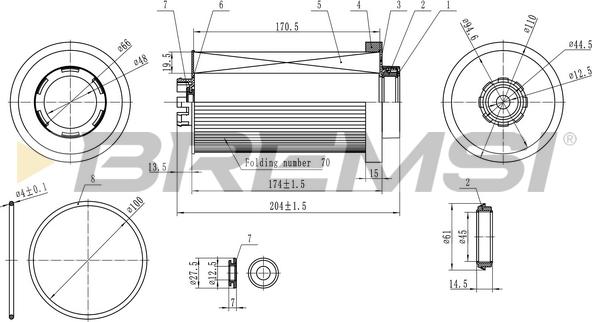 Bremsi FE1848 - Degvielas filtrs ps1.lv