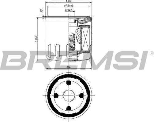 Bremsi FL0031 - Eļļas filtrs ps1.lv