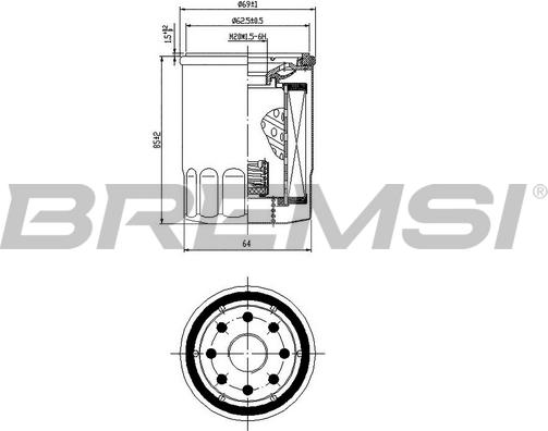 Bremsi FL0025 - Eļļas filtrs ps1.lv