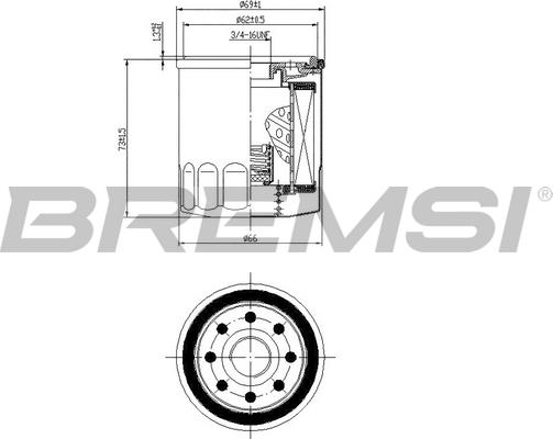 Bremsi FL0026 - Eļļas filtrs ps1.lv