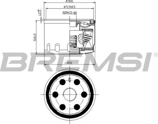 Bremsi FL0140 - Eļļas filtrs ps1.lv