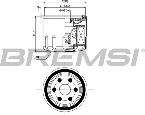 Bremsi FL0141 - Eļļas filtrs ps1.lv