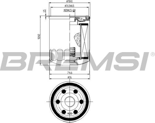 Bremsi FL0300 - Eļļas filtrs ps1.lv