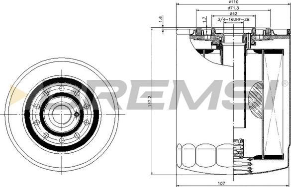 Bremsi FL0297 - Eļļas filtrs ps1.lv