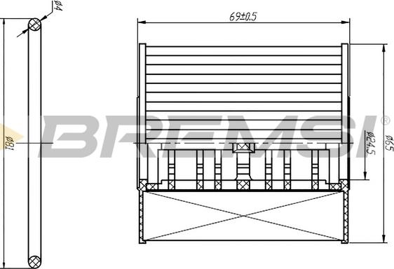 Bremsi FL0250 - Eļļas filtrs ps1.lv