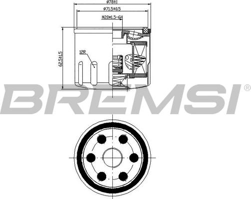 Bremsi FL0277 - Eļļas filtrs ps1.lv