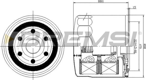 Bremsi FL0710 - Eļļas filtrs ps1.lv