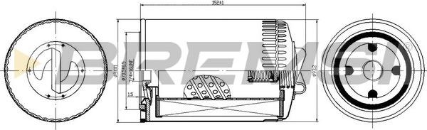 Bremsi FL0720 - Eļļas filtrs ps1.lv