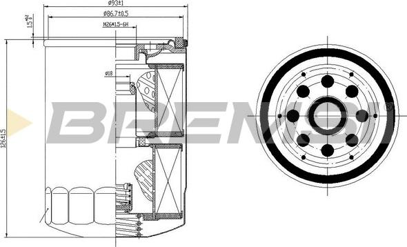 Bremsi FL1422 - Eļļas filtrs ps1.lv