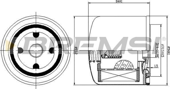 Bremsi FL1299 - Eļļas filtrs ps1.lv