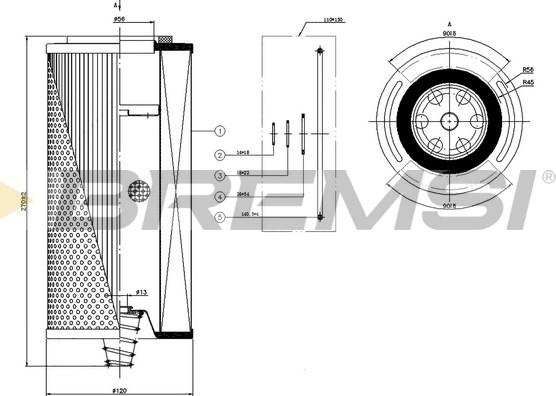 Bremsi FL1736 - Eļļas filtrs ps1.lv