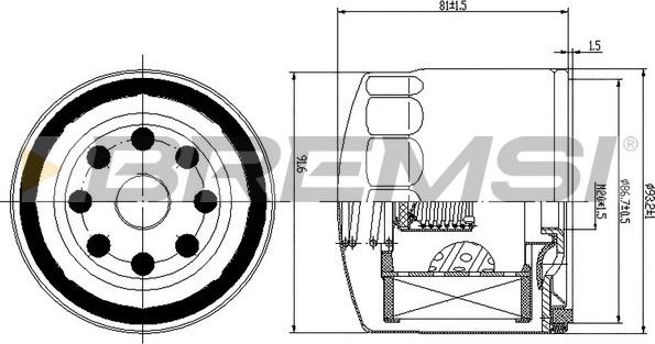 Bremsi FL1771 - Eļļas filtrs ps1.lv