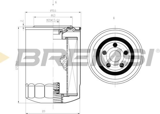 Bremsi FL1772 - Eļļas filtrs ps1.lv