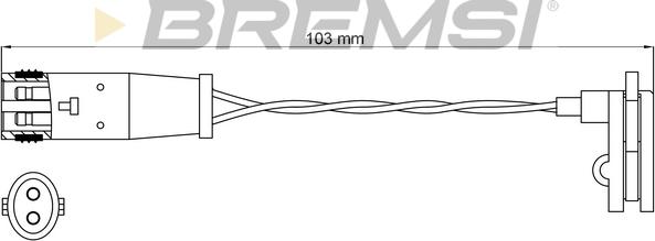 Bremsi WI0631 - Indikators, Bremžu uzliku nodilums ps1.lv