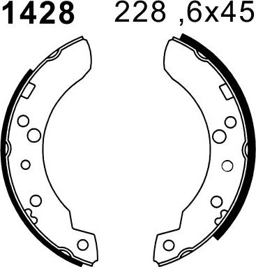 BSF 01428 - Bremžu loku komplekts ps1.lv