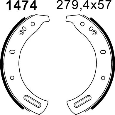 BSF 01474 - Bremžu loku komplekts ps1.lv