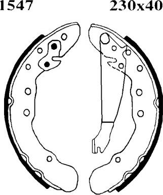 BSF 01547 - Bremžu loku komplekts ps1.lv