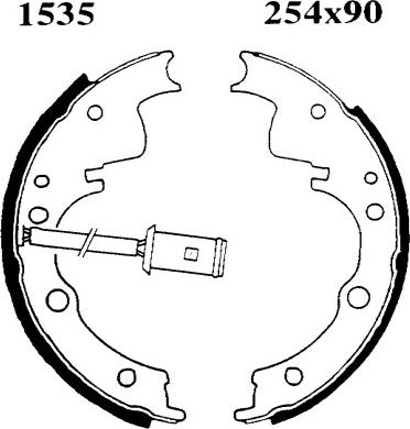 BSF 01535 - Bremžu loku komplekts ps1.lv