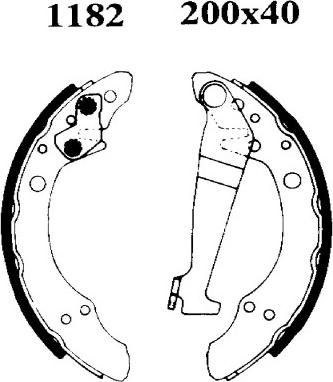 BSF 01182 - Bremžu loku komplekts ps1.lv