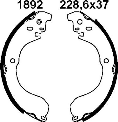 BSF 01892 - Bremžu loku komplekts ps1.lv