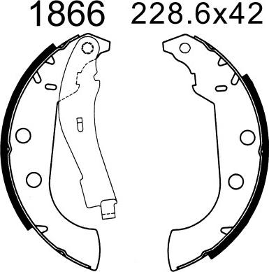 BSF 06595 - Bremžu loku komplekts ps1.lv