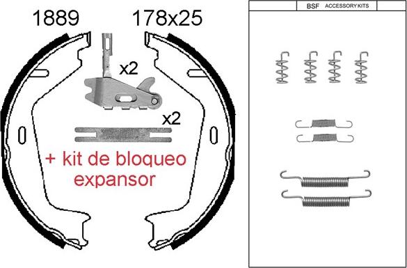 BSF 01889KC - Bremžu loku kompl., Stāvbremze ps1.lv