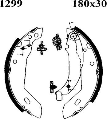 BSF 01299 - Bremžu loku komplekts ps1.lv