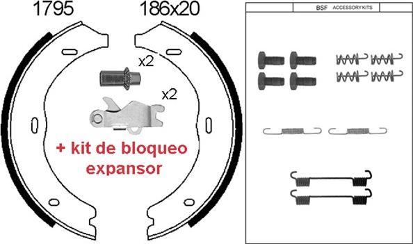 BSF 01795KC - Bremžu loku kompl., Stāvbremze ps1.lv