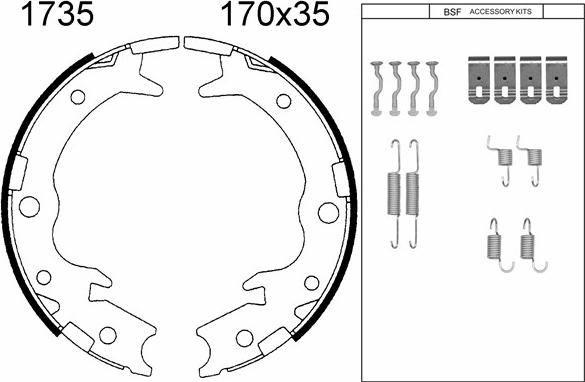 BSF 01735K - Bremžu loku kompl., Stāvbremze ps1.lv