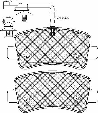 MDR MRP-2108 - Bremžu uzliku kompl., Disku bremzes ps1.lv