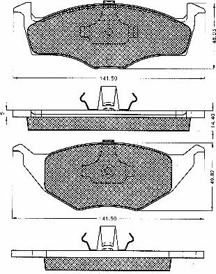 Triscan 414-1517 - Bremžu uzliku kompl., Disku bremzes ps1.lv