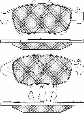 HELLA PAGID 355013341 - Bremžu uzliku kompl., Disku bremzes ps1.lv