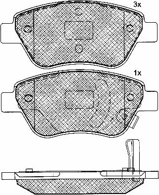 DJ Parts BP2667 - Bremžu uzliku kompl., Disku bremzes ps1.lv