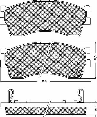 Japanparts 50K0017 - Bremžu uzliku kompl., Disku bremzes ps1.lv