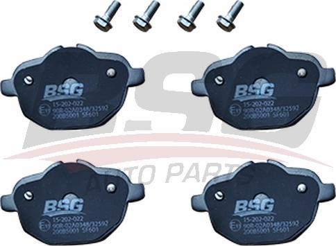 BSG BSG 15-202-022 - Bremžu uzliku kompl., Disku bremzes ps1.lv