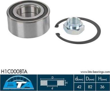 BTA H1C000BTA - Riteņa rumbas gultņa komplekts ps1.lv