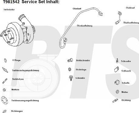 BTS Turbo T981542 - Kompresors, Turbopūte ps1.lv