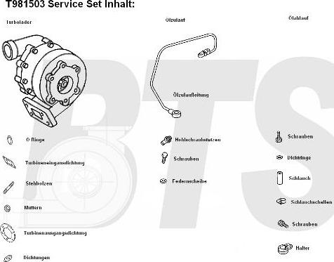 BTS Turbo T981503 - Kompresors, Turbopūte ps1.lv