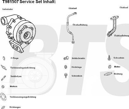 BTS Turbo T981507 - Kompresors, Turbopūte ps1.lv