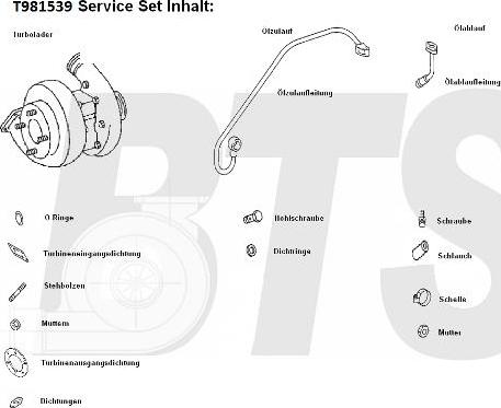 BTS Turbo T981539 - Kompresors, Turbopūte ps1.lv