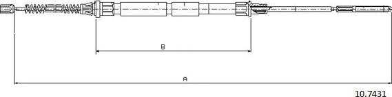 Cabor 10.7431 - Trose, Stāvbremžu sistēma ps1.lv