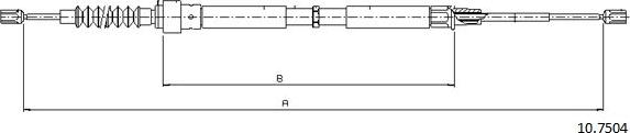 Cabor 10.7504 - Trose, Stāvbremžu sistēma ps1.lv