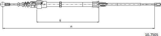 Cabor 10.7505 - Trose, Stāvbremžu sistēma ps1.lv