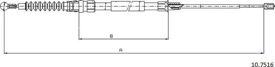 Cabor 10.7516 - Trose, Stāvbremžu sistēma ps1.lv