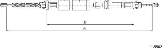 Cabor 11.5502 - Trose, Stāvbremžu sistēma ps1.lv