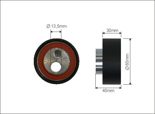 Caffaro 430-140 - Spriegotājrullītis, Gāzu sadales mehānisma piedziņas siksna ps1.lv