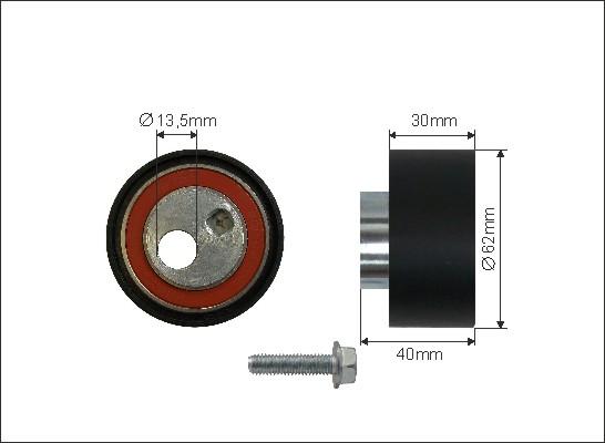 Caffaro 431-140 - Spriegotājrullītis, Gāzu sadales mehānisma piedziņas siksna ps1.lv