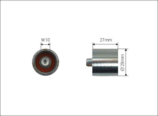 Caffaro 282-00 - Spriegotājrullītis, Gāzu sadales mehānisma piedziņas siksna ps1.lv